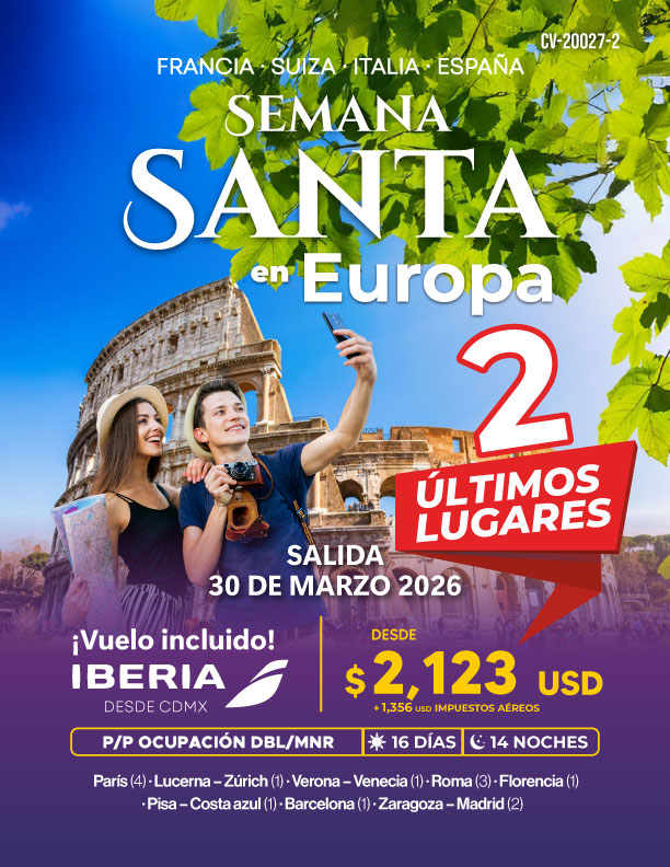 SEMANA SANTA EN EUROPA 2026 AGENCIAS AGOTADO